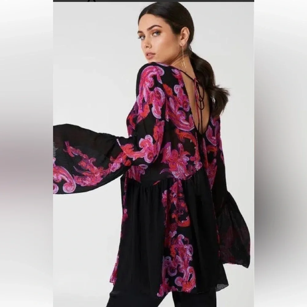 Free People Printed Symphony Smock Dress - Picture 4 of 10